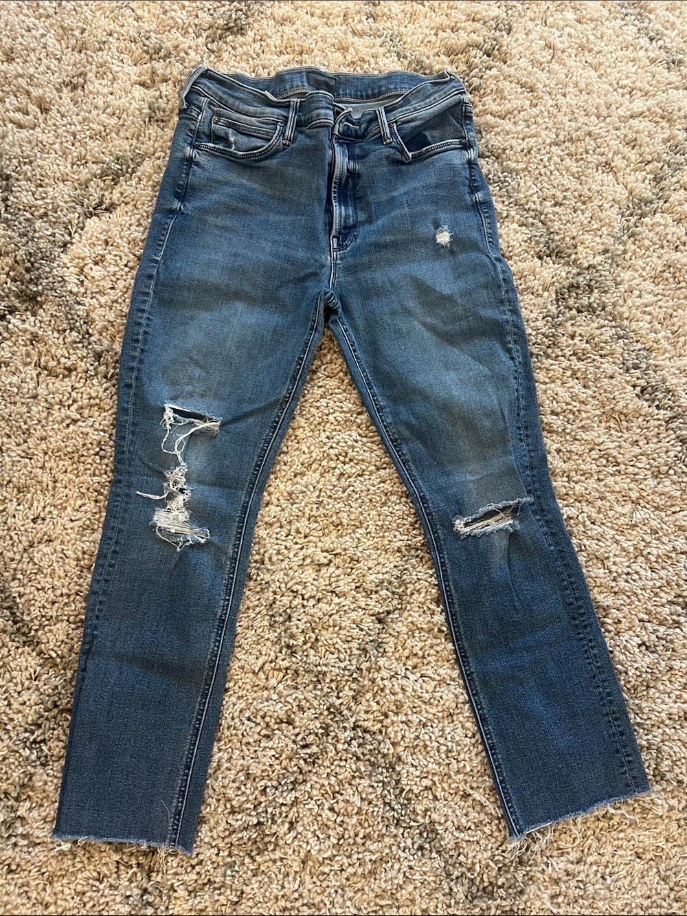 Mother jeans, size 30, Style:Mid-Rise, Dazzler Ankle Fray, Color:Weekend Warrior